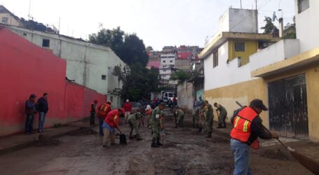 Auxilió el ejército en el deslave De una ladera en Naucalpan