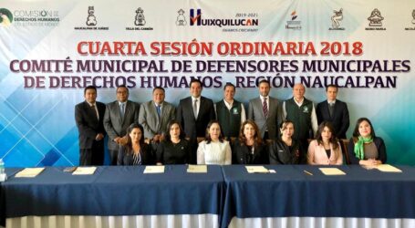 ENCABEZA JOG CUARTA SESIÓN ORDINARIA DE DEFENSORES MUNICIPALES REGIÓN NAUCALPAN