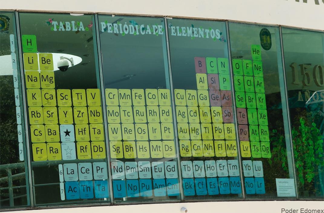 Estudiantes de la UAEM reprodujeron tabla periódica de