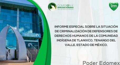 EMITE LA CODHEM INFORME ESPECIAL SOBRE EL CASO TLANIXCO