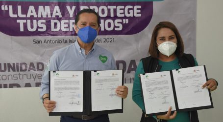 FIRMA LA CODHEM CONVENIOS CON CALIMAYA Y SAN ANTONIO LA ISLA