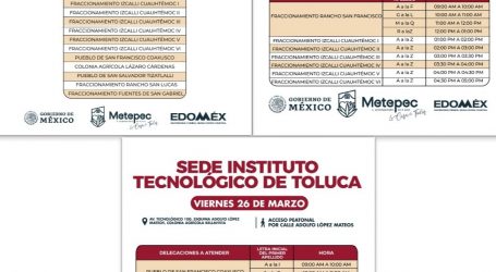 ESTE VIERNES INICIA EN METEPEC VACUNACIÓN DE ADULTOS MAYORES: SE REALIZARÁ POR ORDEN ALFABÉTICO