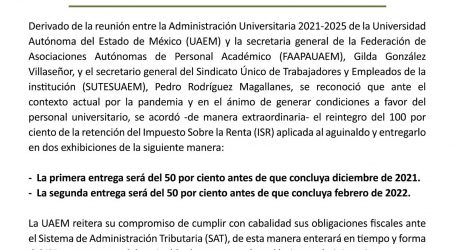DIALOGAN EN UAEM SOBRE  EL ISR A LOS AGUINALDOS