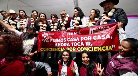 Delfina Gómez pide tocar conciencias para enfrentar a los “perversos” en la región mazahua