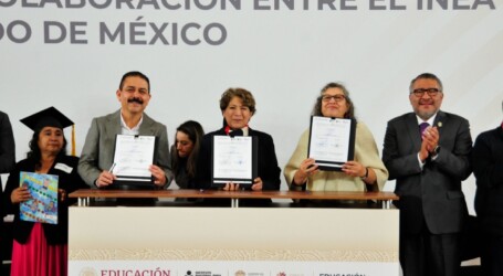 Acuerdan Delfina Gómez Álvarez y el INEA erradicar el analfabetismo en el Estado de México