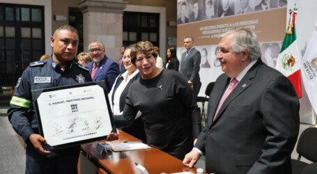 POR SU LABOR, POLICÍA DE LA SECRETARÍA DEL EDOMEX RECIBE LA PRESEA ESTADO DE MÉXICO