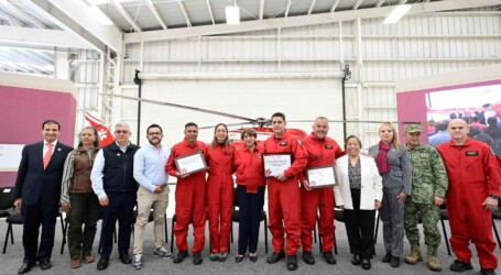 Reconoce Delfina compromiso y valentía de la Unidad de Rescate Aéreo “Relámpagos” en su 30 Aniversario