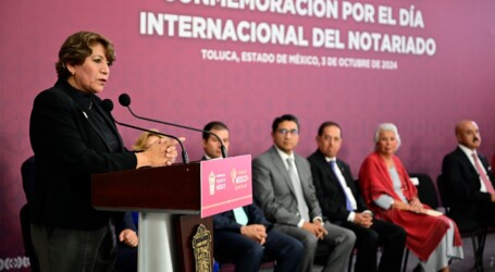 Con equidad de género, nombre Delfina  Gómez nueve notarías provisionales