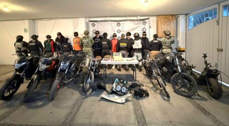 Detienen en operativo interinstitucional a siete mientras desvalijan motocicletas en Toluca