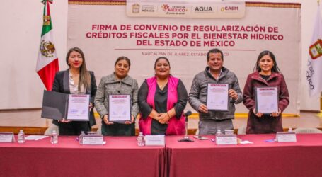Firman convenio histórico con 23 municipios para regularizar adeudos en suministro de agua*