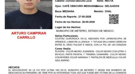 Buscan a Arturo Campirán, desaparecido Por 2ª vez en San Miguel Totocuitlapilco