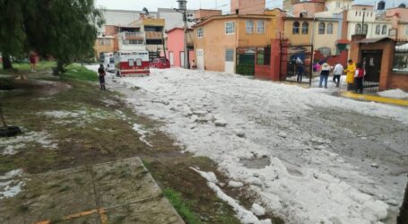 El granizo impidió el acceso al Fraccionamiento Santín