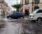 La lluvia azuzó a paseantes, arrastró basura e hizo “retoñar” algunos baches