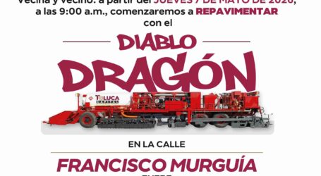 Inicia «Diablo Dragón» trabajos de repavimentación en la calle Francisco Murguía