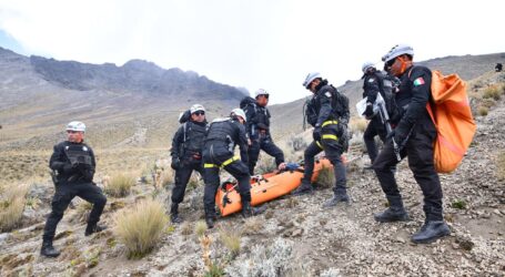 Simulación de Alertamiento policial En el Nevado de Toluca