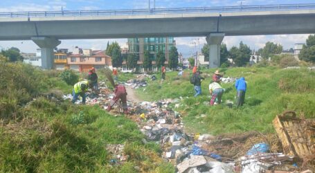 Retiran 10 toneladas de residuos en paso peatonal de avenida Las Torres