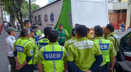64 PARAMÉDICOS Y 30 AMBULANCIAS DEL SUEM EN VARIOS MUNICIPIOS POR EL JUEGO DE MÉXICO