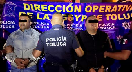 Detiene Policía de Toluca a dos por presunto robo de autopartes