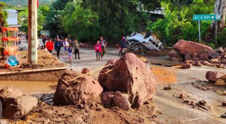 Tromba causa daños en Tenayac, Temascaltepec