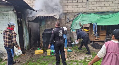 SOLO DAÑOS EN UN INCENDIO EN UNA CASA DE SAN ANTONIO BUENAVISTA