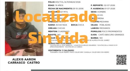 LOCALIZAN A ALEXIS AARÓN MUERTO; LO ARRASTRÓ UN RÍO EN ALMOLOYAN