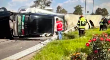 TRÁILER CON ROLLOS DE COBRE VOLCÓ EN LA TOLUCA-PALMILLAS