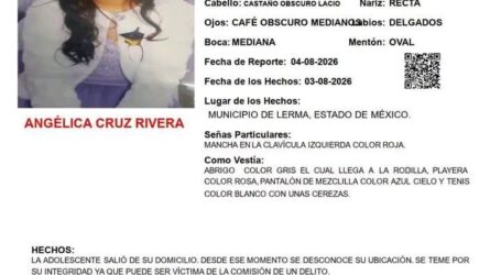 Angustia de una familia en Lerma, porque No aparece Angélica Cruz, de 13 años