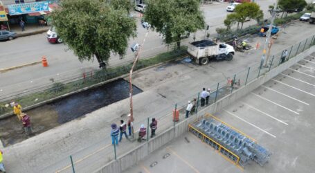 Intervienen tramo dañado en Sauces tras lluvias atípicas