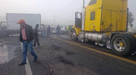 La neblina causó 5 lesionados en choque Múltiple en la Toluca-Zitácuaro