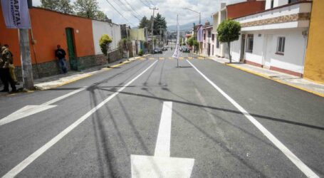 Se realizó la rehabilitación integral de las calles De los Panteones, Juan Aldama Sur y Benito Juárez en San Mateo Oxtotitlán