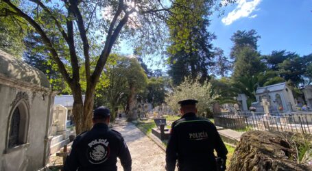 Desplegarán 500 policías en 38 panteones de Toluca
