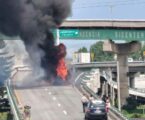POSIBLE CORTO CIRCUITO PROVOCÓ EL INCENDIO DE AMBULANCIA EN LIBRAMIENTO